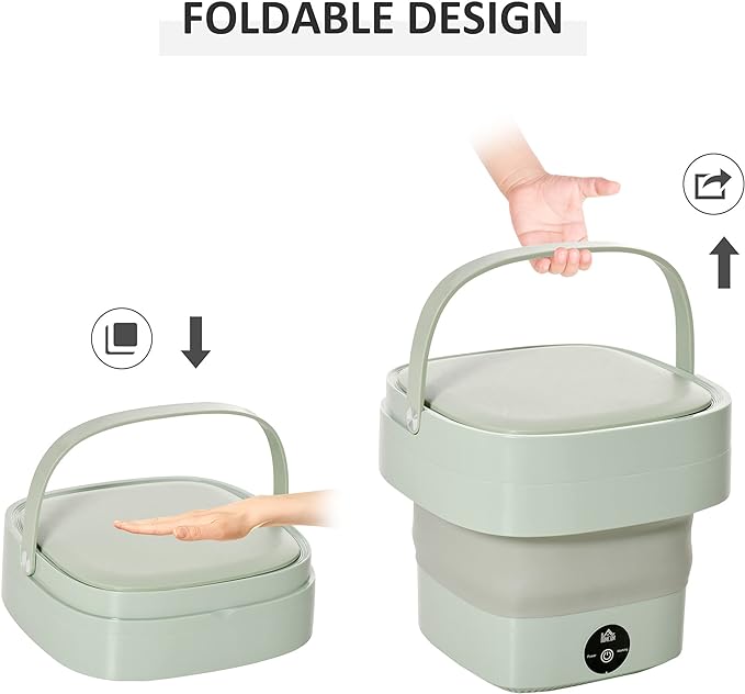Smart Foldable Washing Machine – Wash Clothes Anywhere, Anytime