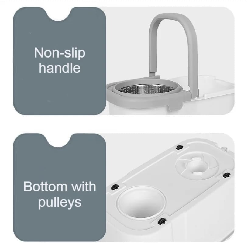 Smart Microfiber Mop & Bucket Set – Effortless Cleaning with 360° Spin Power