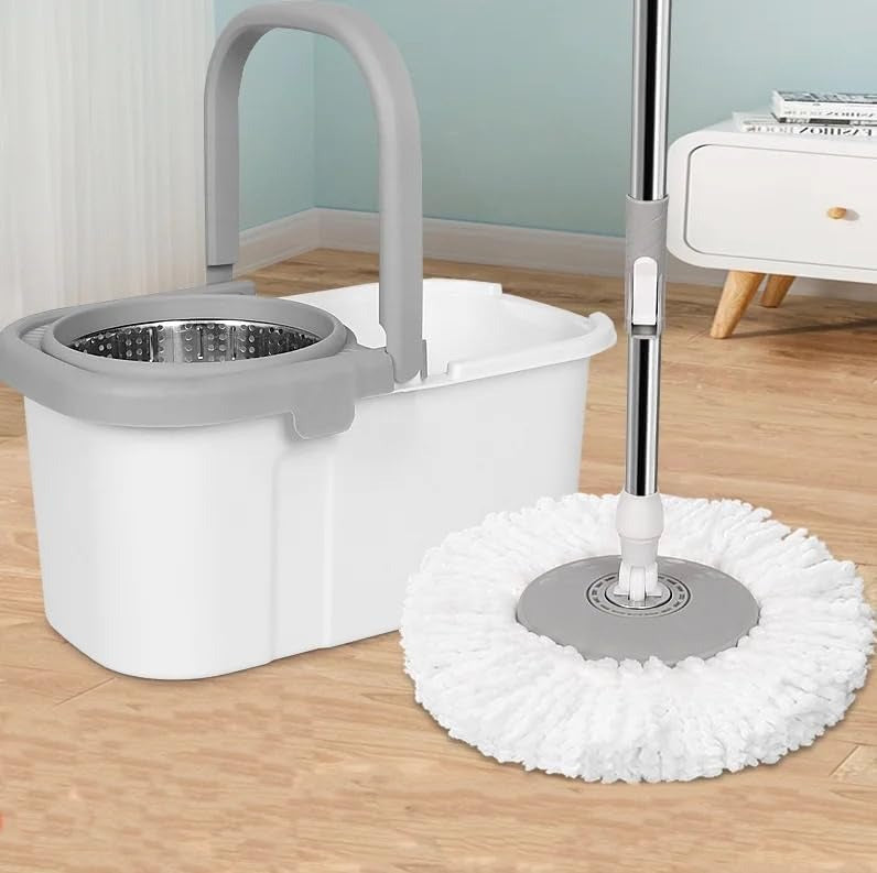 Smart Microfiber Mop & Bucket Set – Effortless Cleaning with 360° Spin Power