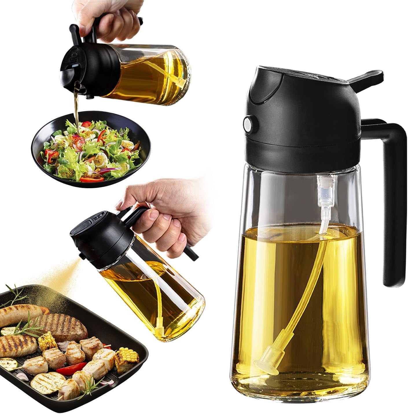 Smart Oil Dispenser & Sprayer – Control Every Drop for Healthier Cooking