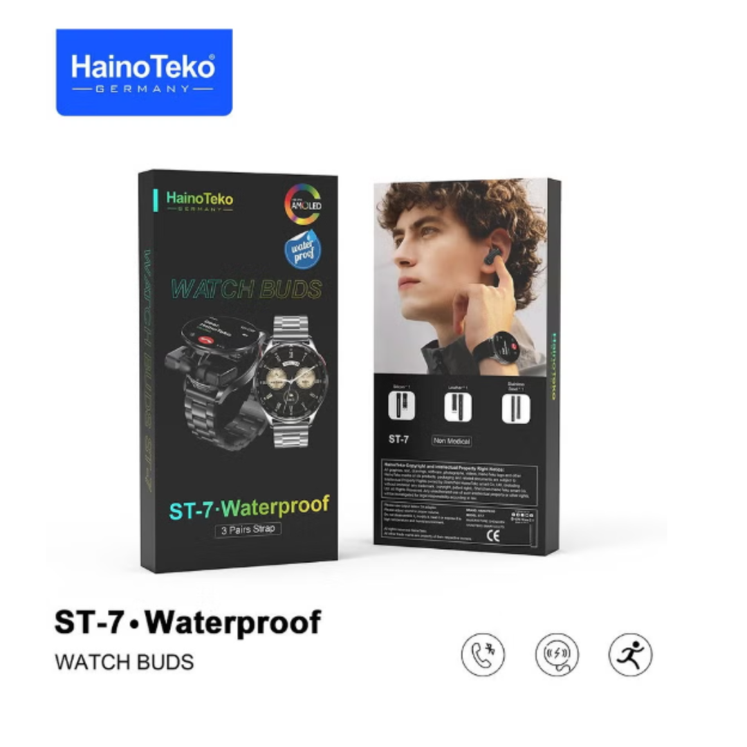 PowerBand ST7 – The Future of Smartwear | Haino Teko 2-in-1 Watch + Earbuds Combo