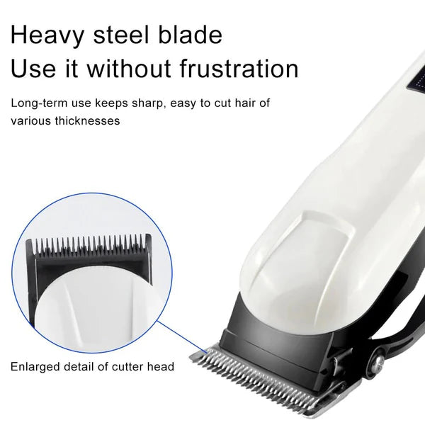 Professional Cordless Hair Clipper – Trim, Style & Shine Anywhere!