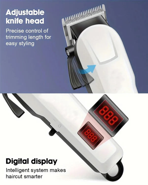 Professional Cordless Hair Clipper – Trim, Style & Shine Anywhere!