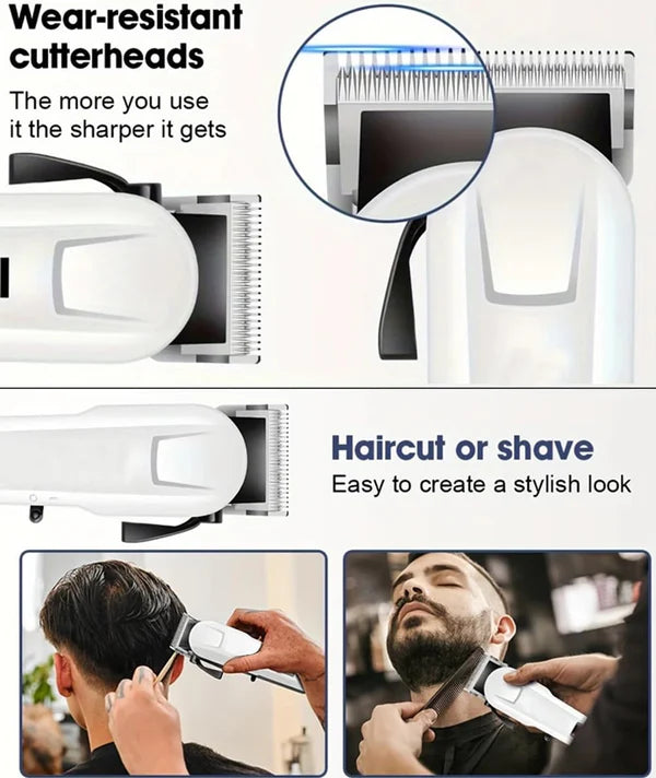 Professional Cordless Hair Clipper – Trim, Style & Shine Anywhere!